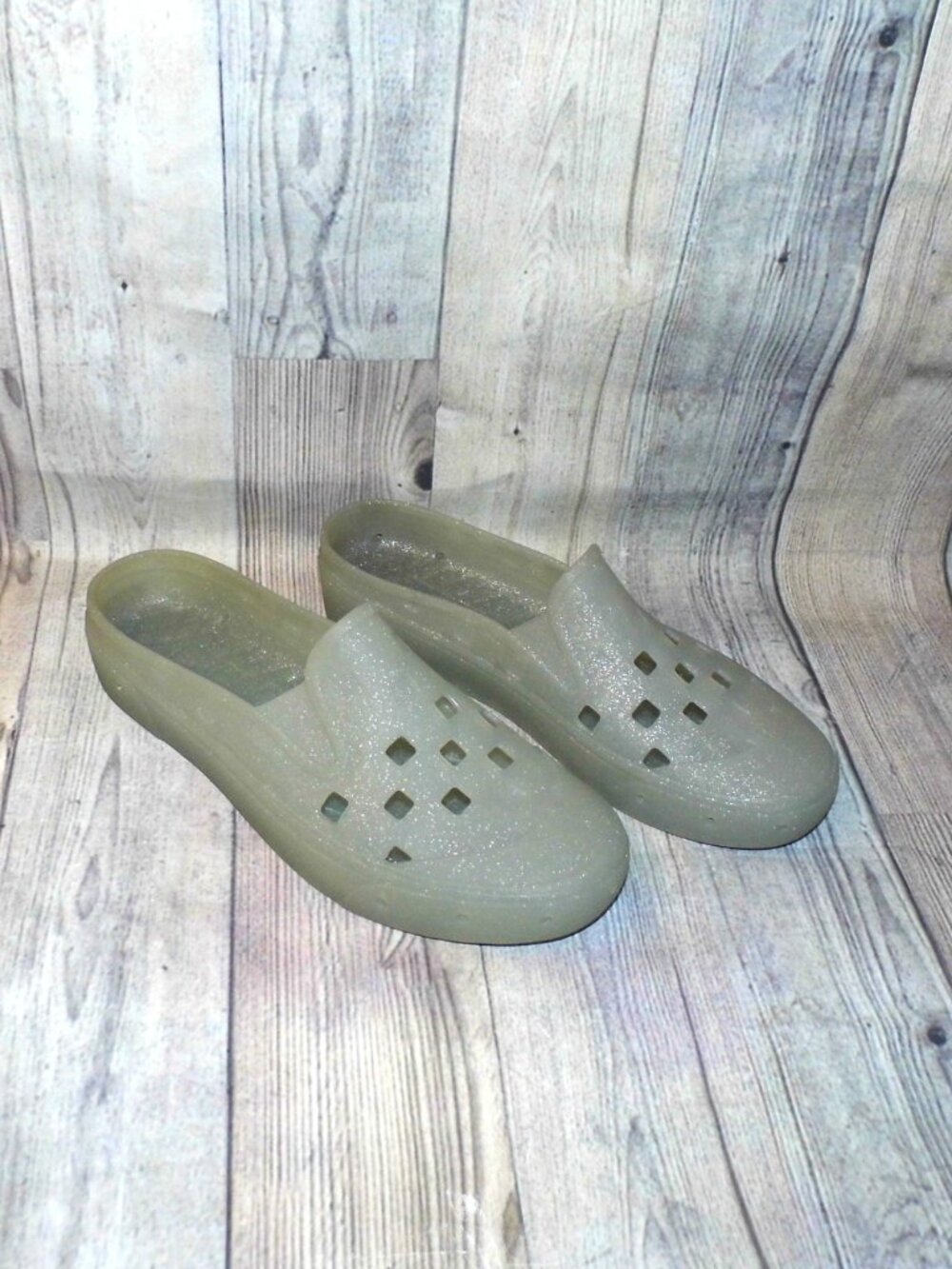 VANS TRK Glitter Grey Mules Mens Size 12